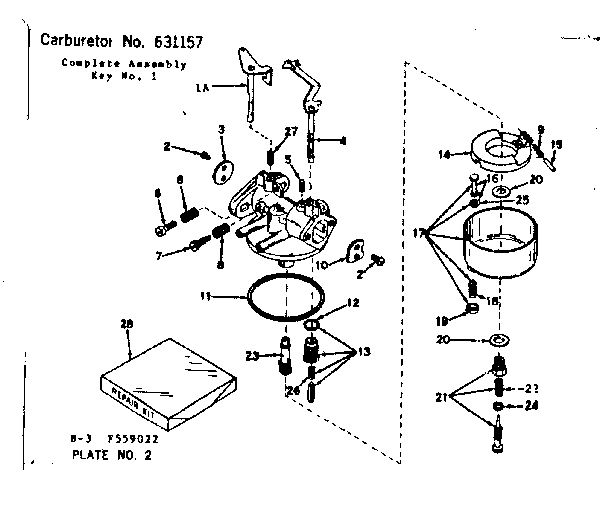 Carburetor no. 631157