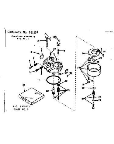 Carburetor no. 631157
