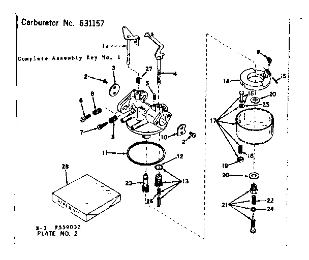 CARBURETOR NO. 631157