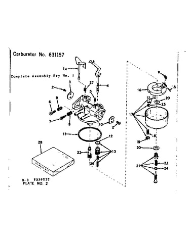 Carburetor no. 631157