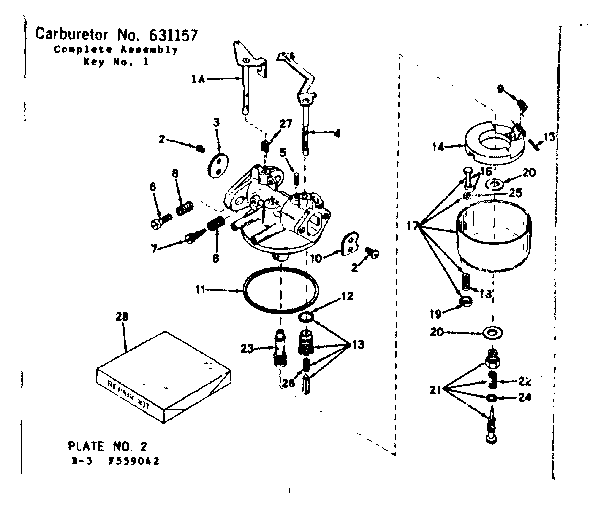Carburetor no. 631157