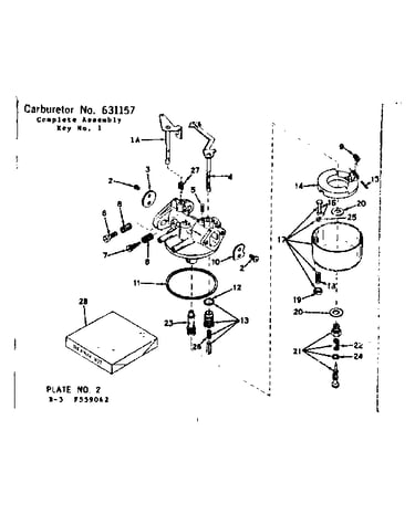 Carburetor no. 631157