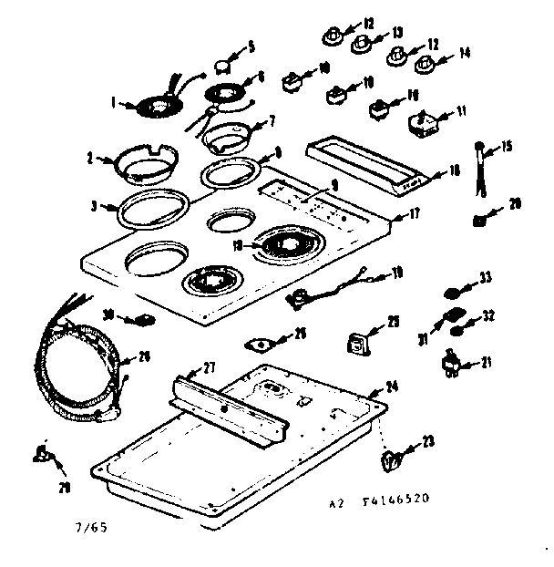 COUNTER TOP AND ELEMENT SECTION