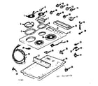 Kenmore 1034156550 counter top and element section diagram