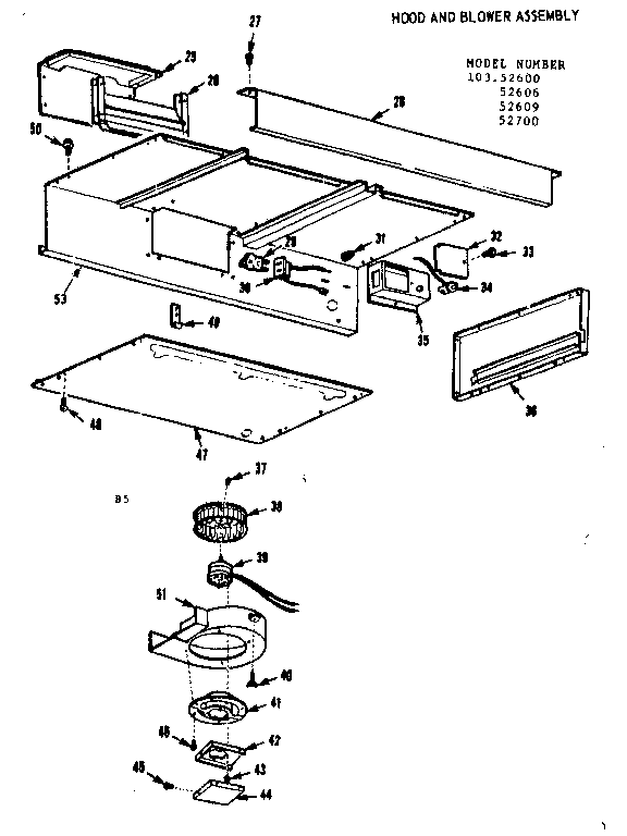 HOOD & BLOWER ASSEMBLY