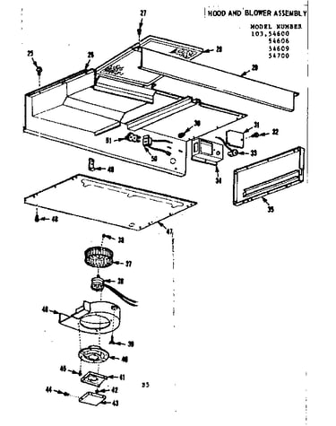 Hood and blower assembly