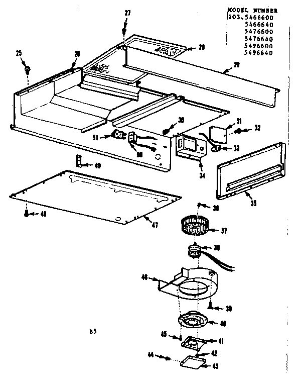 HOOD AND BLOWER ASSEMBLY