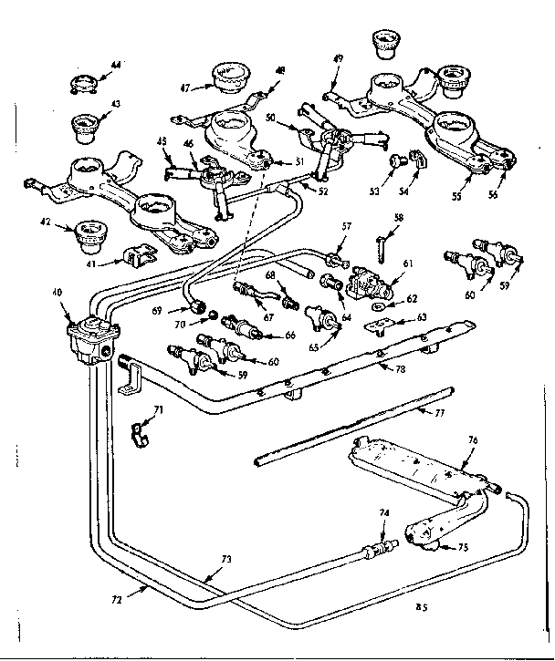 Burner section