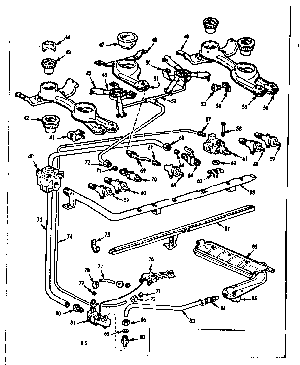 Burner section