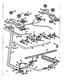 Top burner and lower oven burner sections