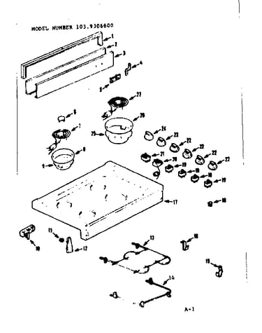 Main top and burner section