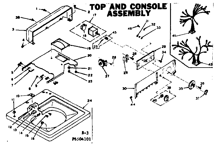 Top and console assembly