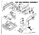 Kenmore 1106504301 top and console assembly diagram