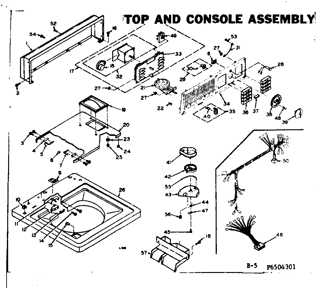 Top and console assembly