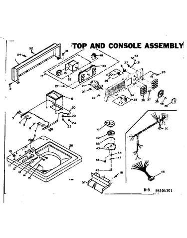 Top and console assembly