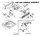 Kenmore 1106504750 top and console diagram