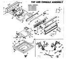 Kenmore 1106505904 top and console assembly diagram