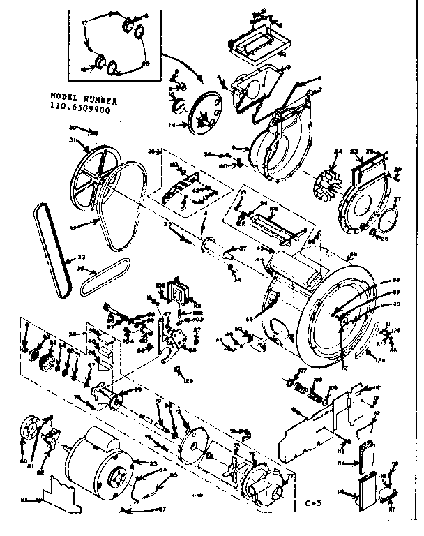 Blower, cylinder, pump and motor