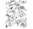 Kenmore 1106509900 top and front assembly diagram
