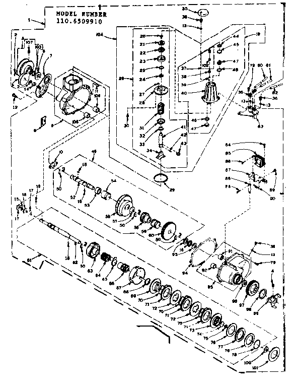 Speed changer assembly