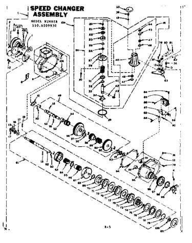 Speed changer assembly