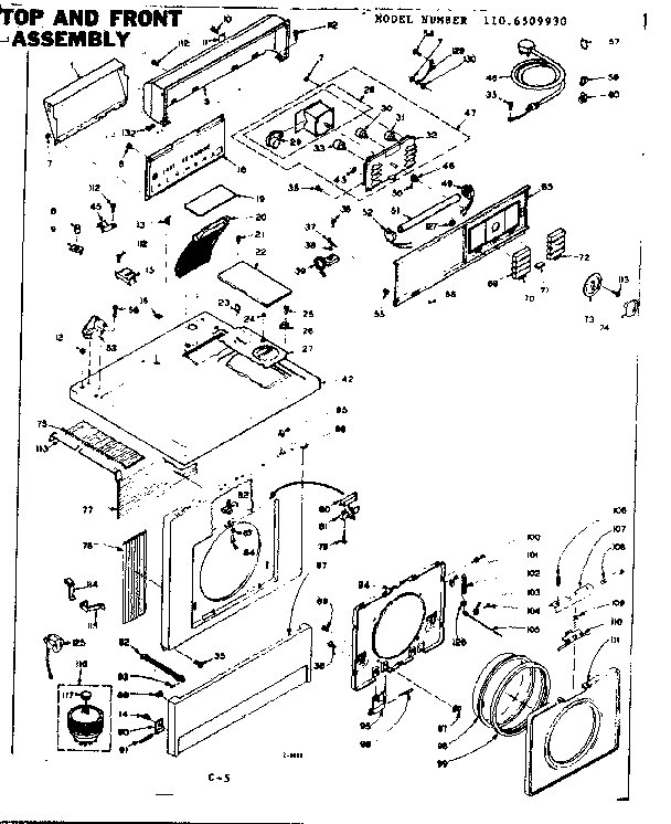 Top and front assembly