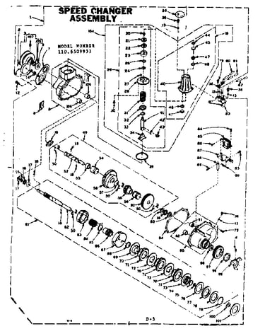 Speed changer assembly