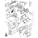 Kenmore 1106510900 top and front assembly diagram