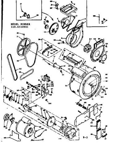 Blower, cylinder, pump and motor