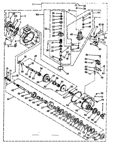 Speed changer assembly