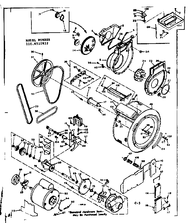 Blower, cylinder pump & motor