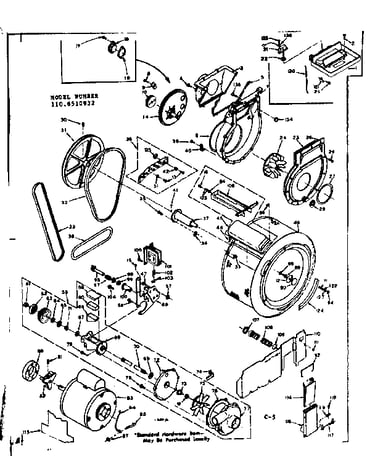 Blower, cylinder pump & motor