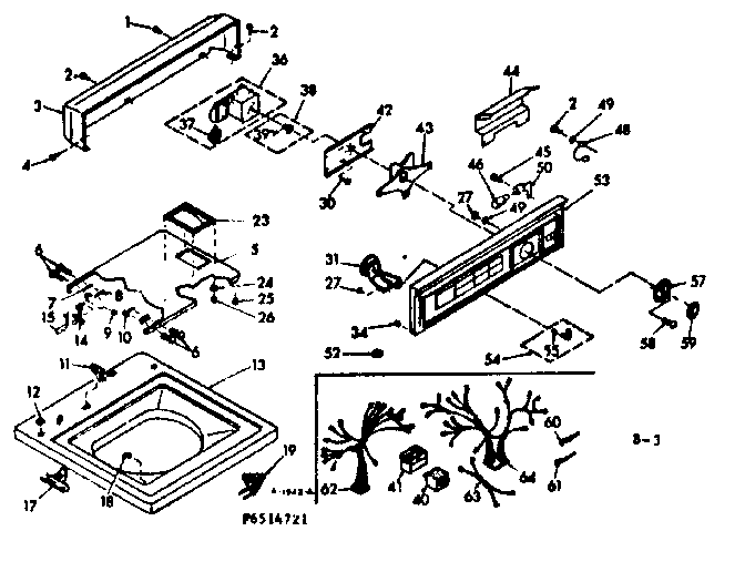 Top and console assembly