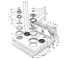 Kenmore 101903610 cook top section diagram