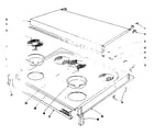 Kenmore 101992630 cook top section diagram