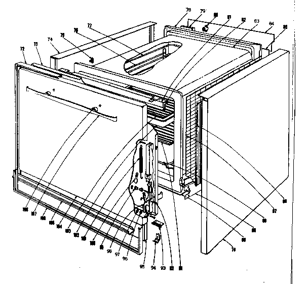 Lower oven section