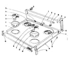 Kenmore 101902631 cook top section diagram
