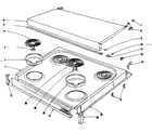 Kenmore 101990631 cook top section diagram