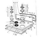 Kenmore 101905610 cook top section diagram