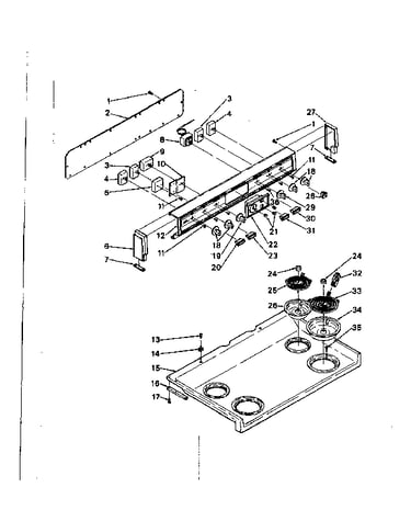 Backguard and cooktop assembly