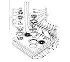 Kenmore 101902610 cook top section diagram