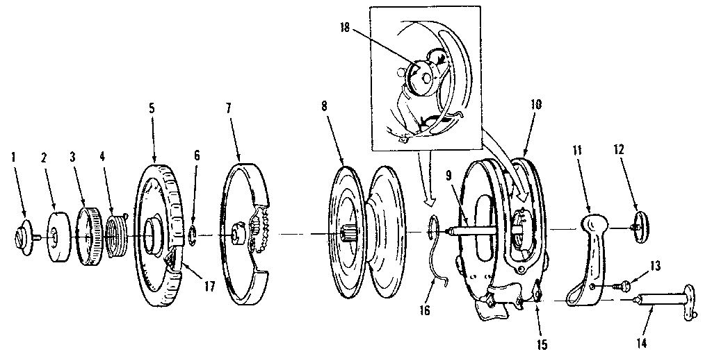 Fly reel assembly