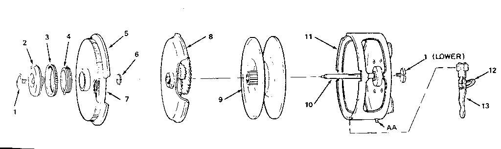 Fly reel assembly