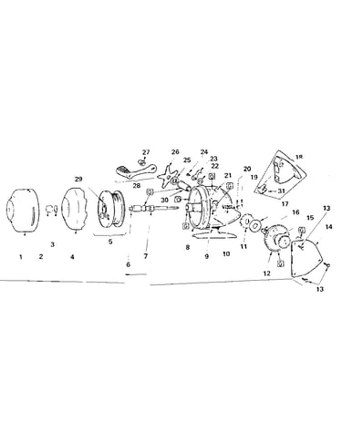 240 spin casting reel assembly