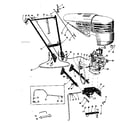 Craftsman 91757599 engine handle and hitch assembly diagram