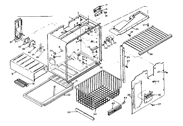 REFRIGERATOR FREEZER SECTION PARTS