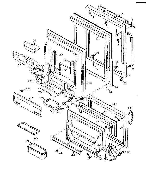 REFRIGERATOR DOOR PARTS