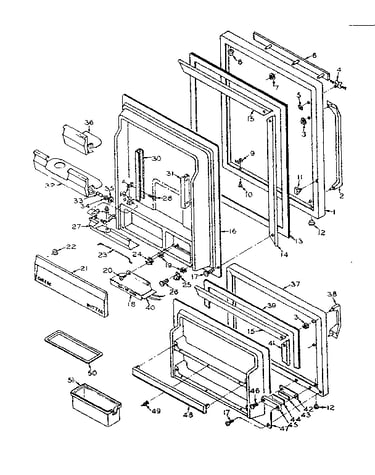 Refrigerator door parts