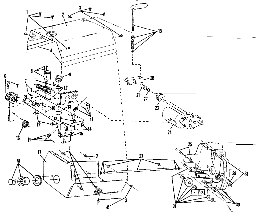 Interior view of operator