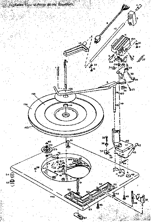Parts above baseplate